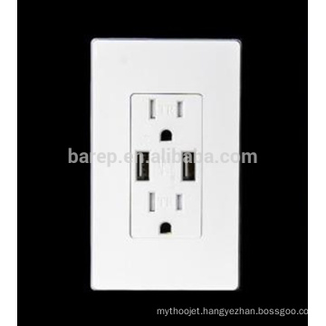 Good sale usb outlet usa wall socket with usb